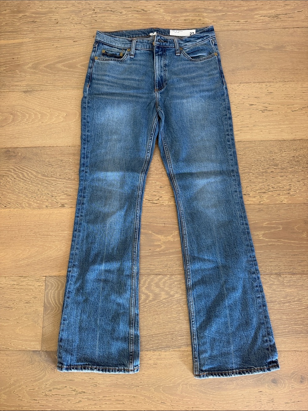 rag & bone Women's Medium Blue Flare Jeans